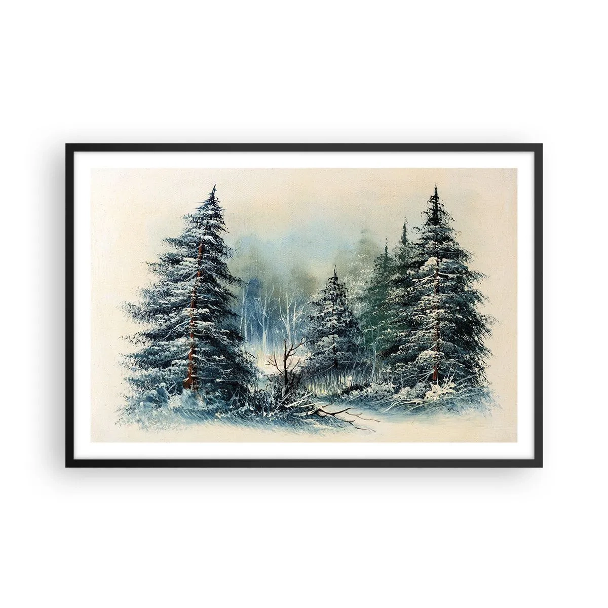 Poster in cornice nera - Pronti al Natale - 91x61 cm