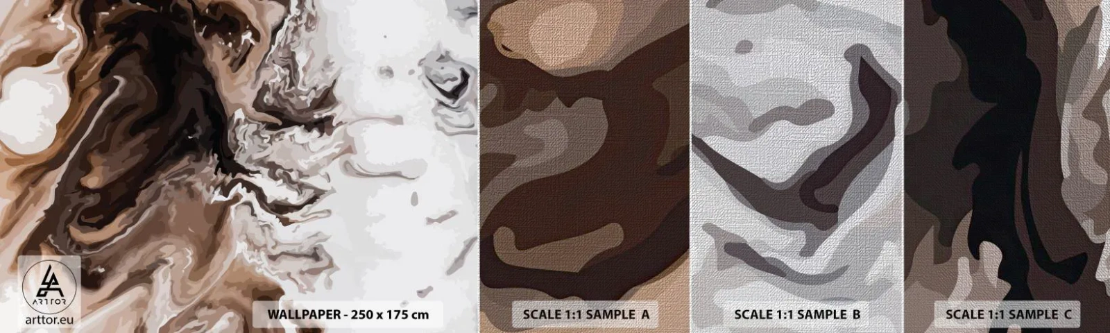 Campione di Fotomurale Premium Canvas - Contrasto di colori - Astrazione, Pezzo, Modello moderno - 100x30 cm