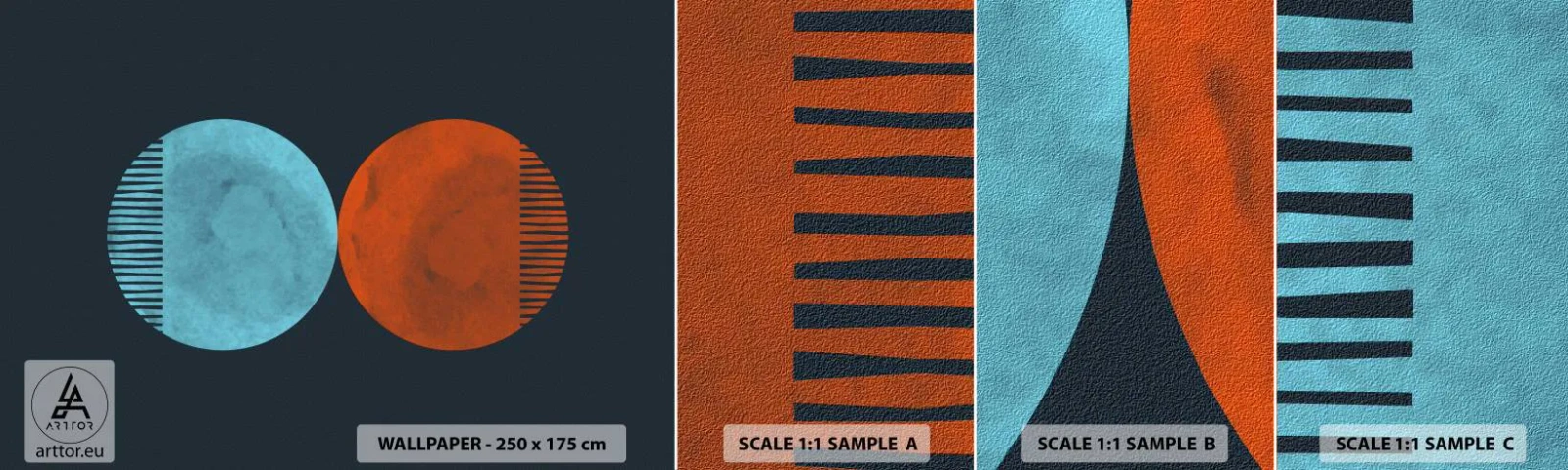 Campione di Fotomurale Adesivo Deluxe Sticker - Solo geometria? - Astrazione, Pezzo, Quartieri - 100x30 cm