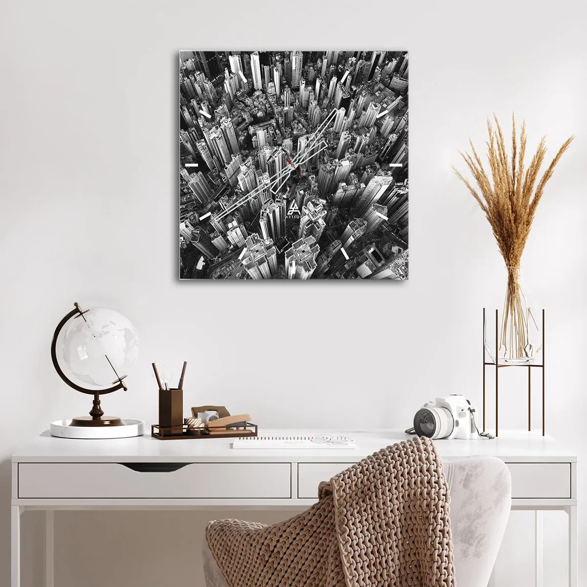 Orologio da parete - Orologio in Vetro - Ancora più in alto - 40x40 cm