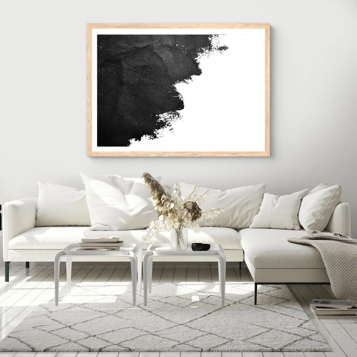 Poster in cornice rovere chiaro - Gli elementi: la terra - 91x61 cm