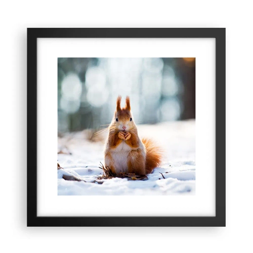 Poster in cornice nera - Che cosa guardi? - 30x30 cm