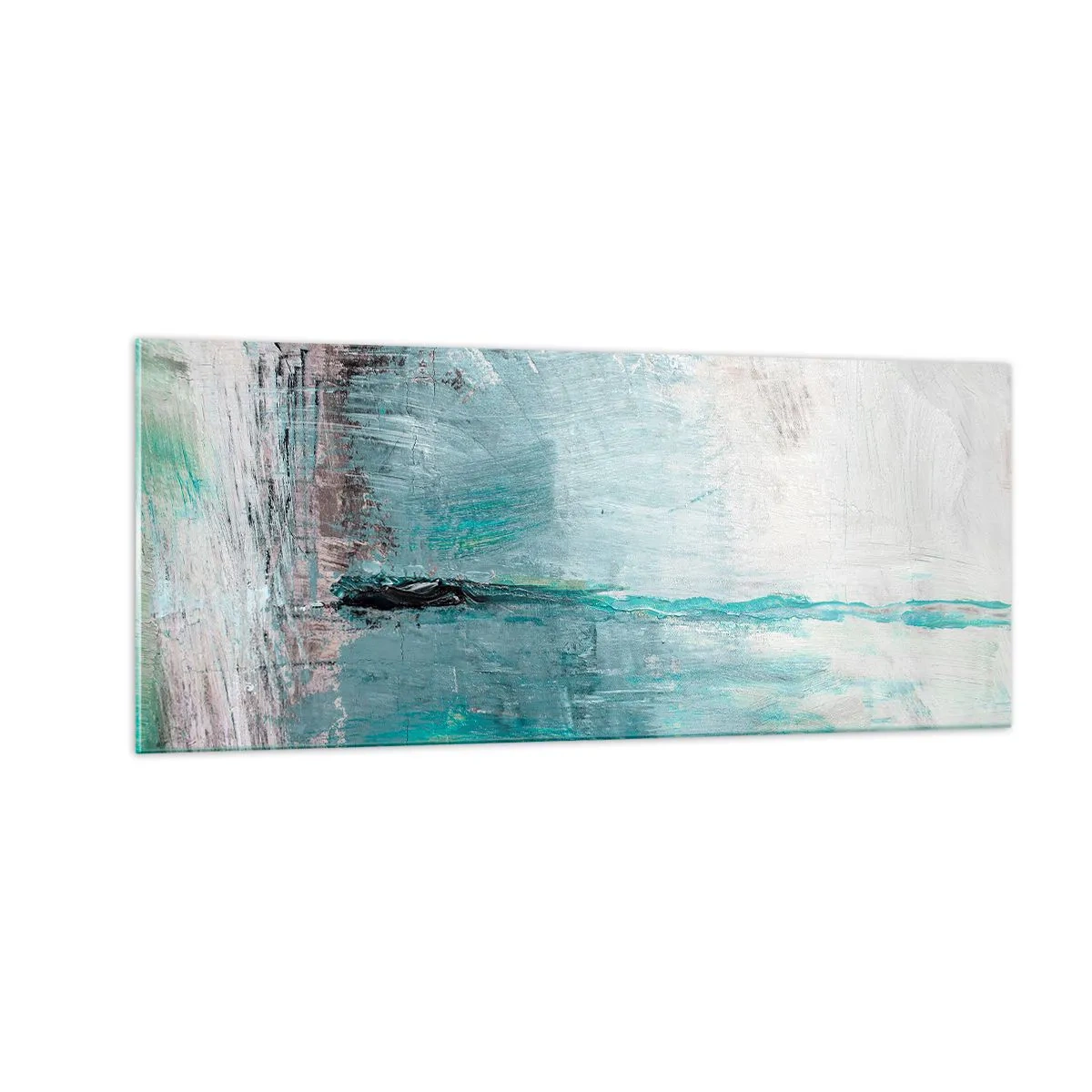 Quadro su vetro - Orizzonte nel blu - 100x40 cm