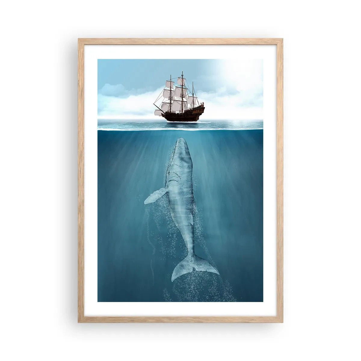 Poster in cornice rovere chiaro - Meglio non sapere - 50x70 cm