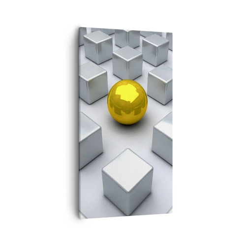 Quadro su tela - Stampe su Tela - Perché io? Composizione geometrica - 55x100 cm