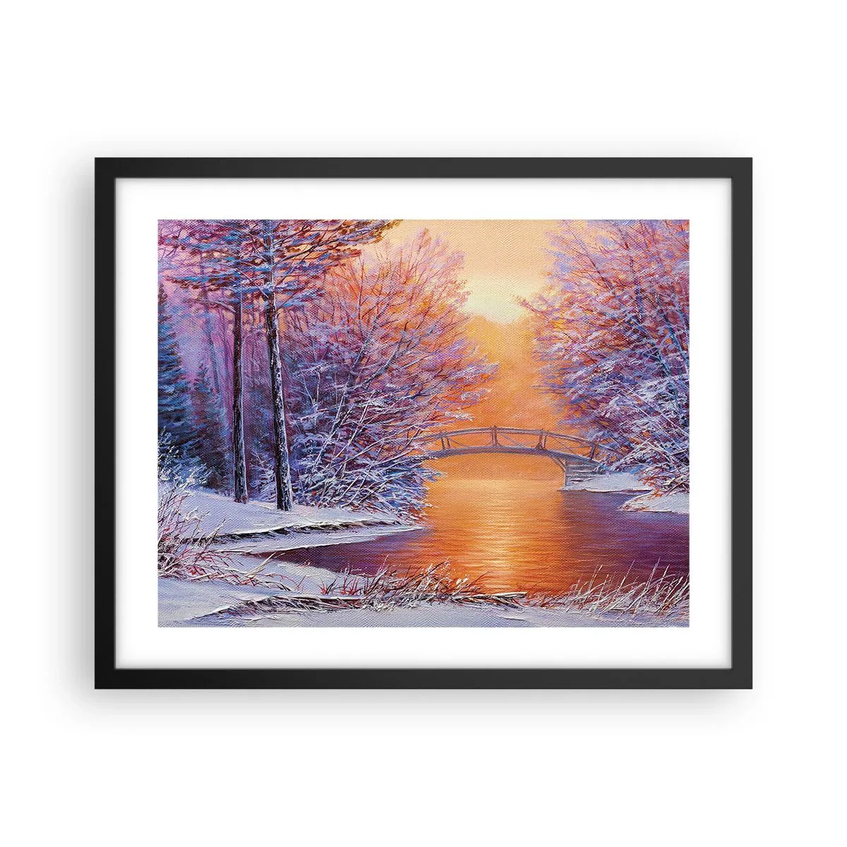 Poster in cornice nera - Incontriamoci qui - 50x40 cm