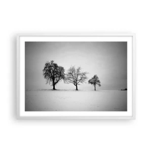 Poster in cornice bianca - Cosa sognano? - 70x50 cm