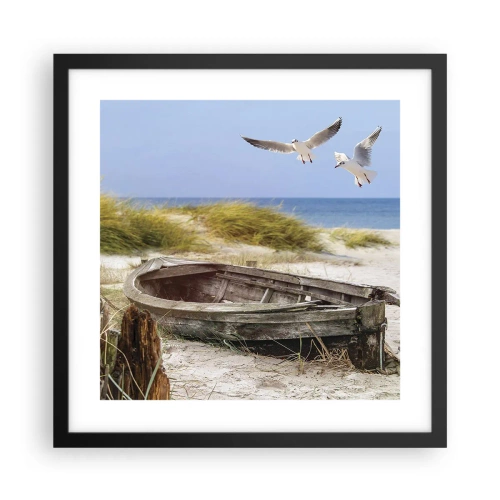 Poster in cornice nera - Bagnate dal vento - 40x40 cm