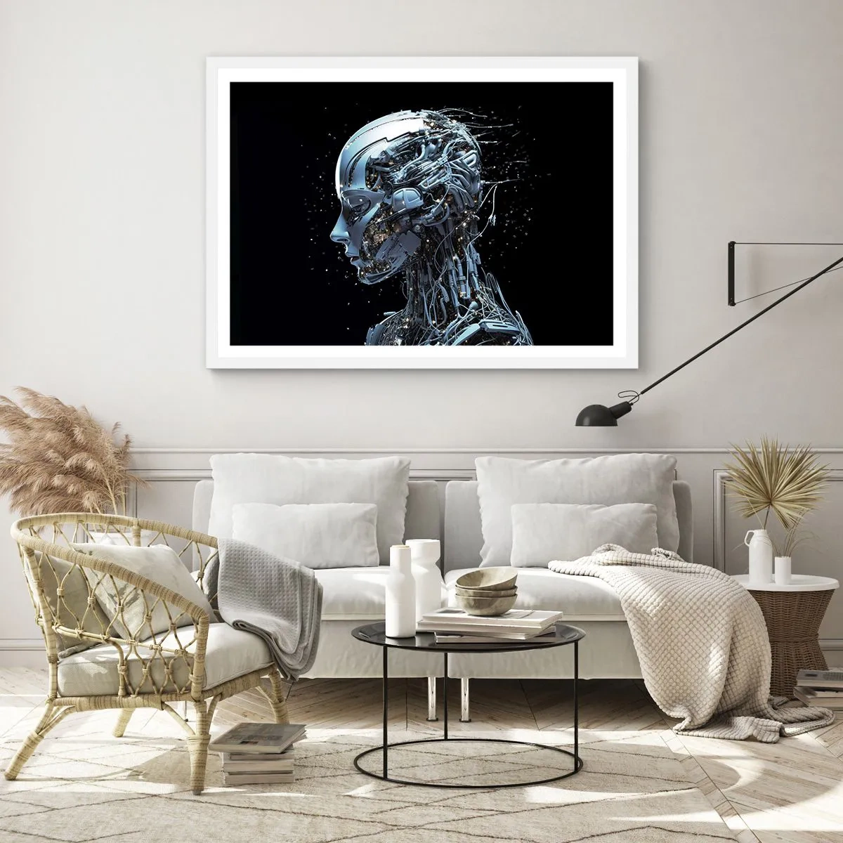 Poster in cornice bianca - La tecnologia è donna - 50x40 cm