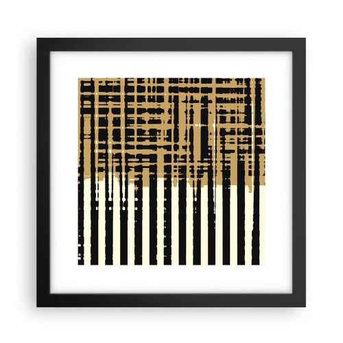 Poster in cornice nera - Astrazione architettonica - 30x30 cm