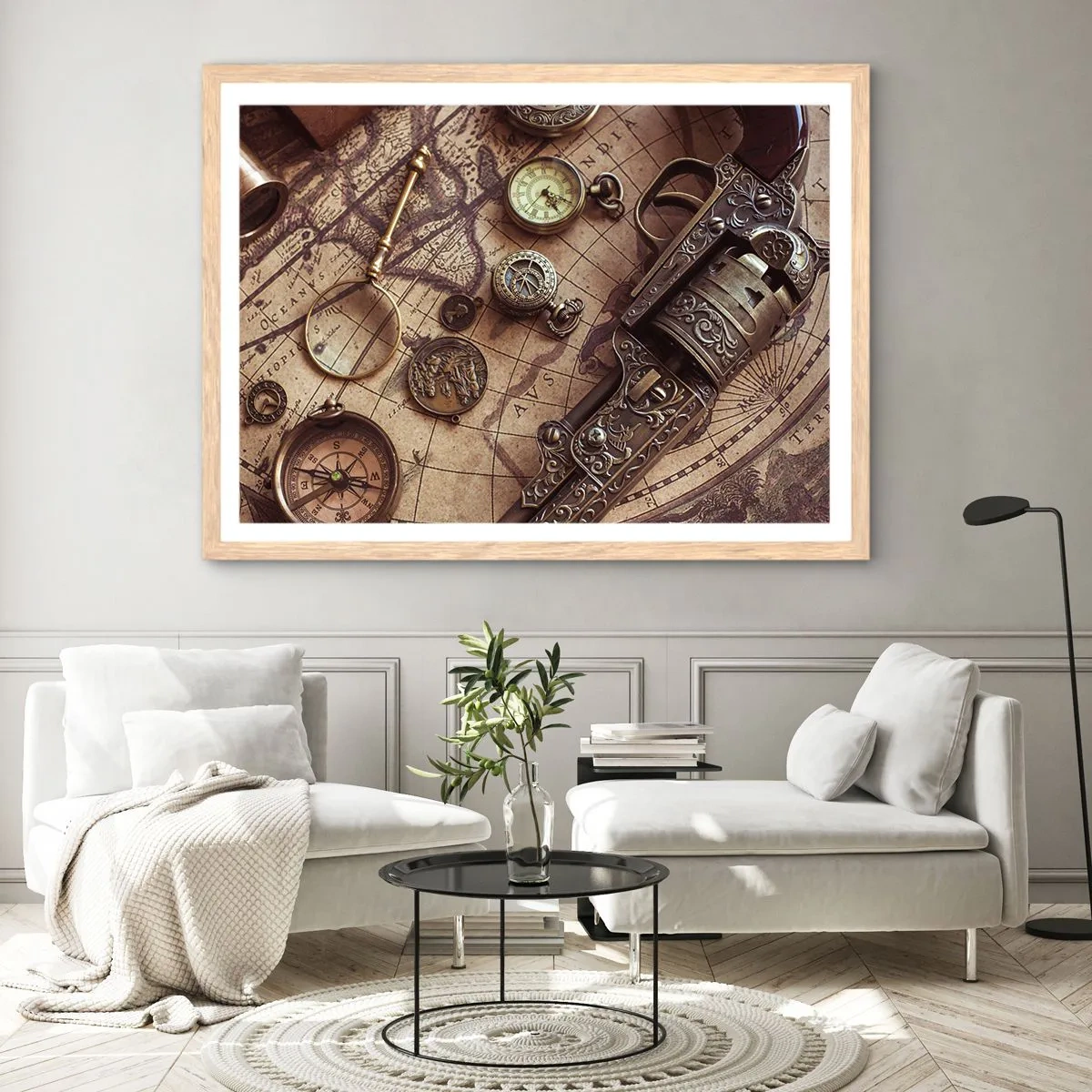 Poster in cornice rovere chiaro - La natura chiama - 40x30 cm