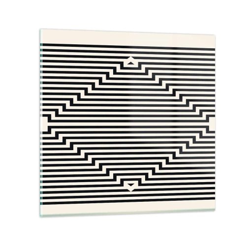 Quadro su vetro - Illusione geometrica - 30x30 cm