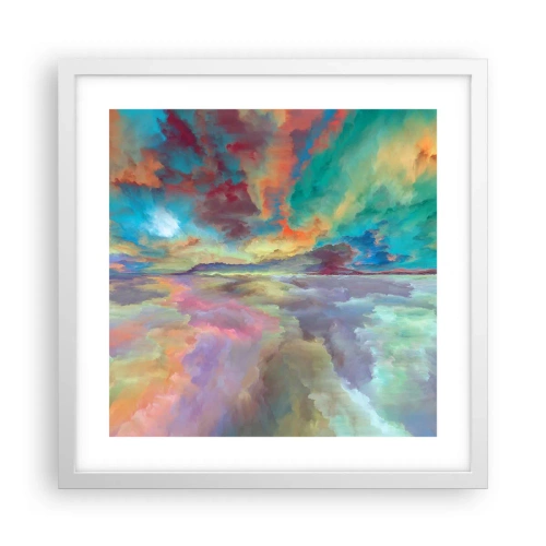 Poster in cornice bianca - Due cieli - 40x40 cm