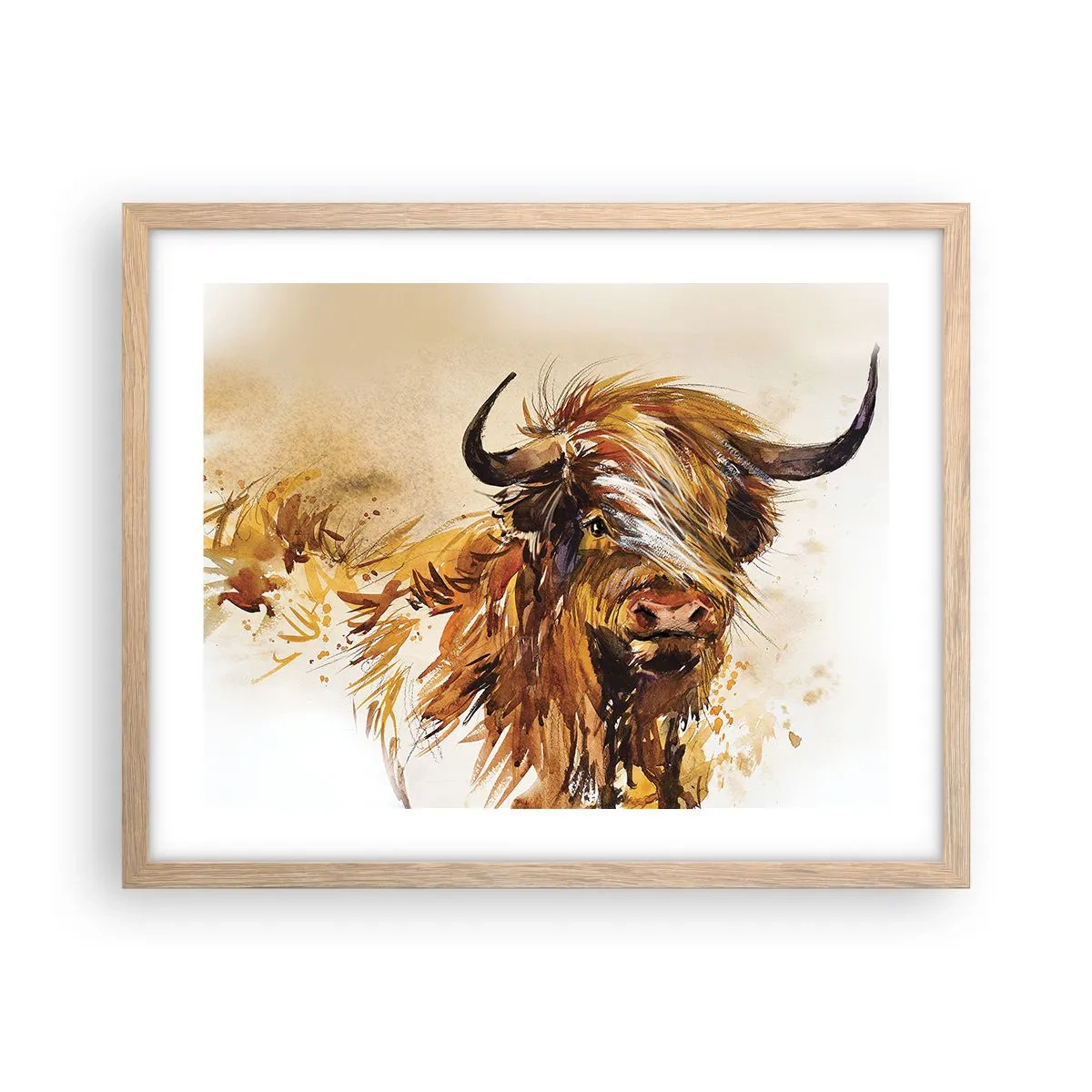 Poster in cornice rovere chiaro - L'orgoglio del cacciatore - 50x40 cm