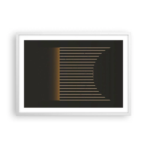 Poster in cornice bianca - Esaminare l'oscurità - 70x50 cm