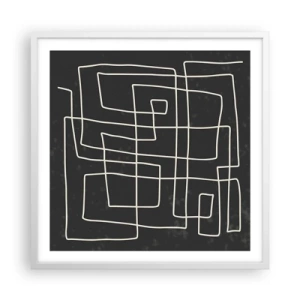 Poster in cornice bianca - Non è così semplice - 60x60 cm