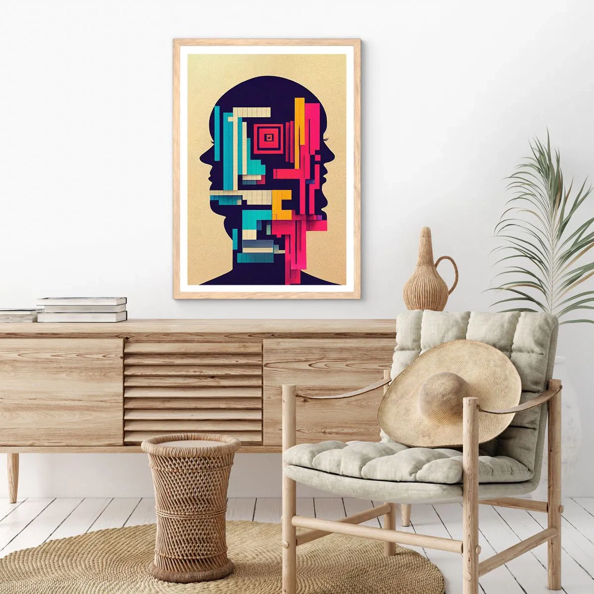 Poster in cornice rovere chiaro - Nuovi legami - 40x50 cm