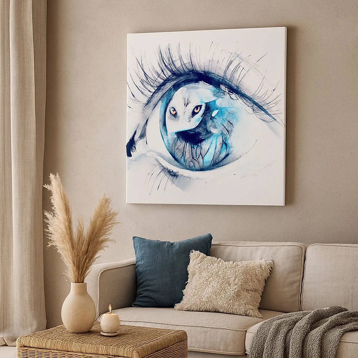 Quadro su tela - Stampe su Tela - Faccia a faccia con la natura selvaggia - 30x30 cm