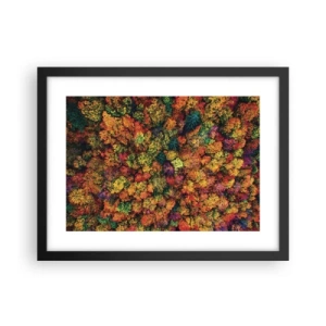 Poster in cornice nera - Il bouquet degli alberi d'autunno - 40x30 cm