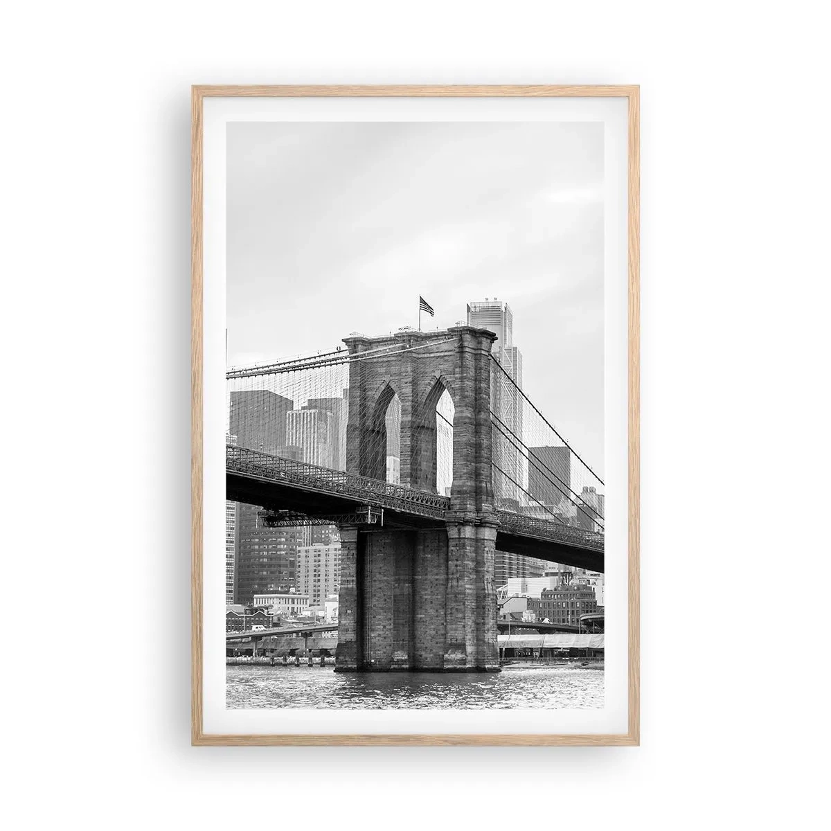Poster in cornice rovere chiaro - Atmosfera di New York - 61x91 cm