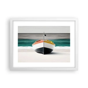 Poster in cornice bianca - Al suo posto - 40x30 cm