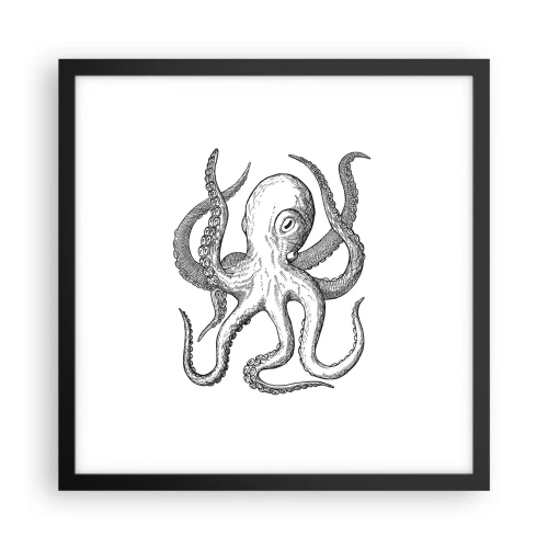 Poster in cornice nera - Ballando con le onde - 40x40 cm