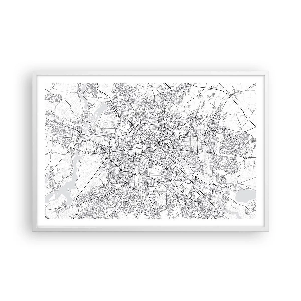 Poster in cornice bianca - Il fiore di Berlino - 91x61 cm