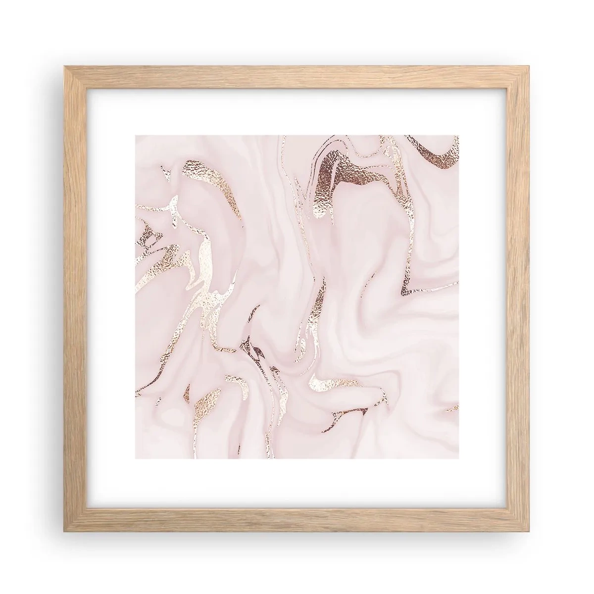 Poster in cornice rovere chiaro - Nella follia rosa - 30x30 cm