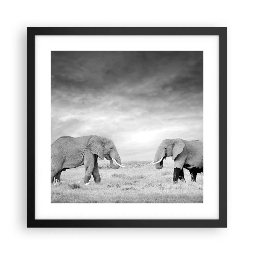 Poster in cornice nera - Grigio è bello - 40x40 cm