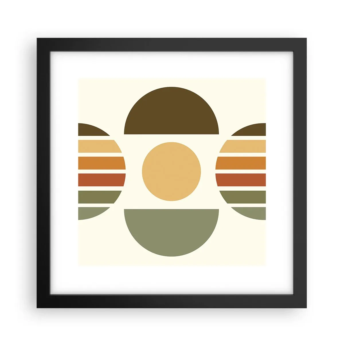 Poster in cornice nera - Nei colori della terra - 30x30 cm