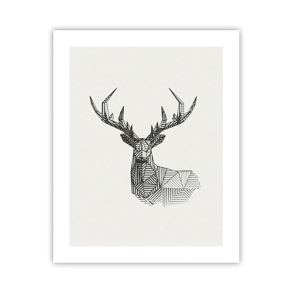 Poster - Cervo in stile cubista - 40x50 cm