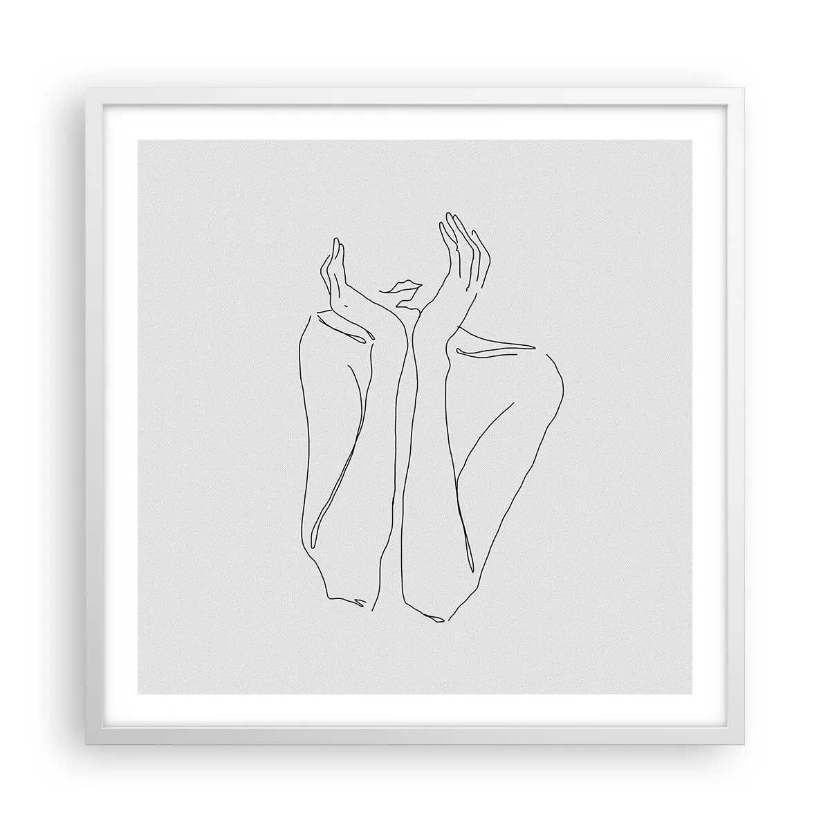 Poster in cornice bianca - Quello che sognano le ragazze - 60x60 cm