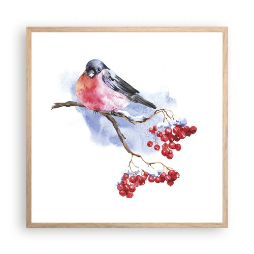 Poster in cornice rovere chiaro - L'inverno a colori - 60x60 cm