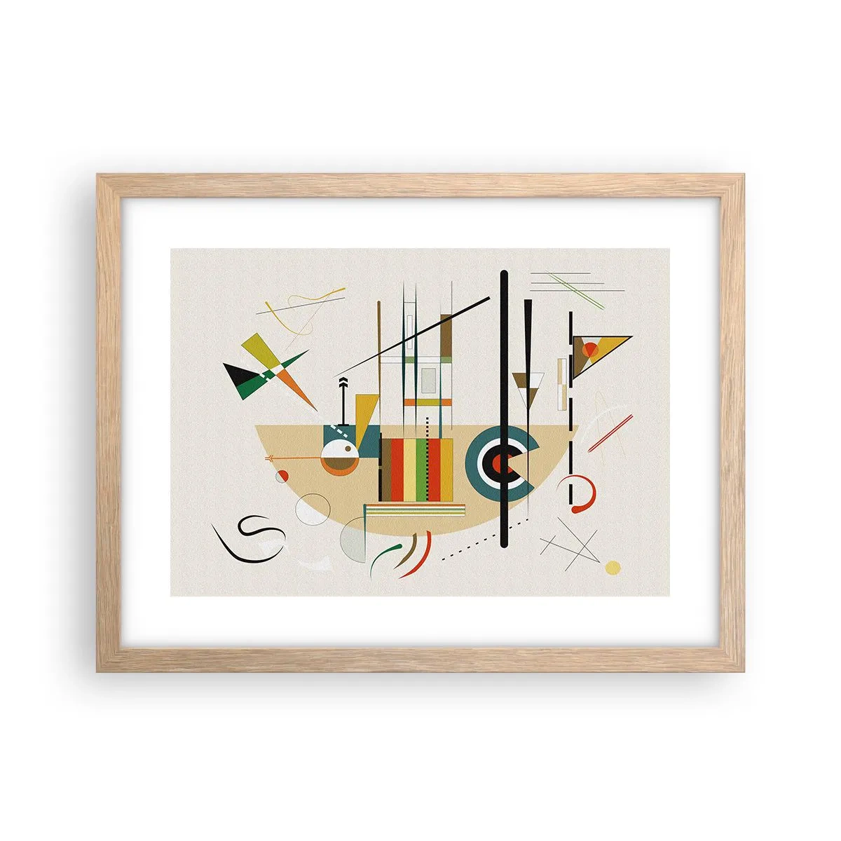 Poster in cornice rovere chiaro - E il mondo ride - 40x30 cm