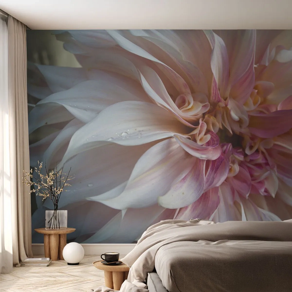 Fotomurali Autoadesivo Deluxe Sticker - Freschezza in fiore - Fiore, Dalia, Pianta - 250x175 cm