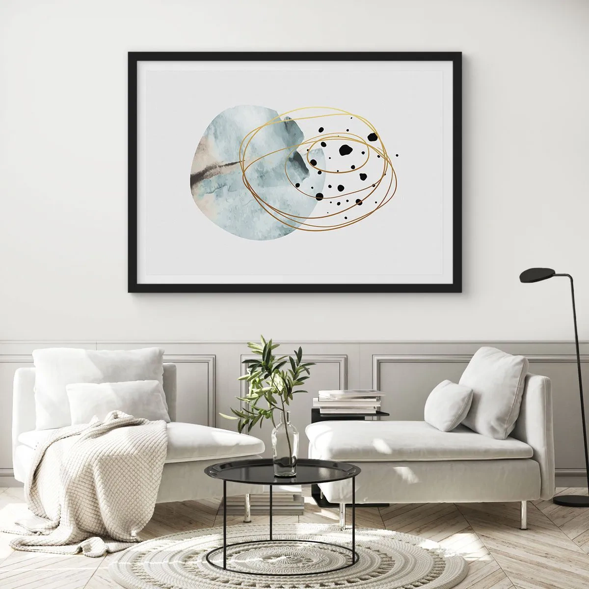 Poster in cornice nera - Nell'abbraccio dello spazio - 50x40 cm