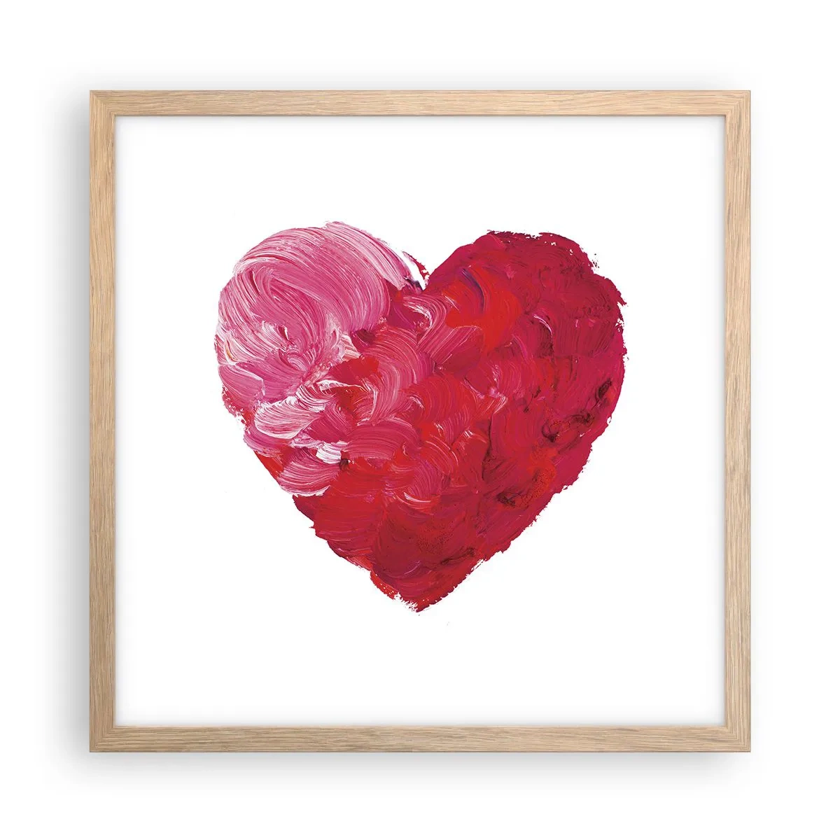 Poster in cornice rovere chiaro - All you need is love - 40x40 cm