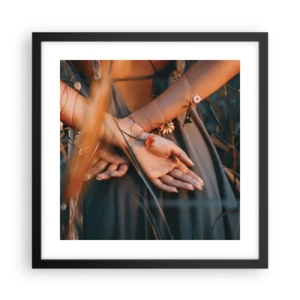 Poster in cornice nera - Legata alla natura - 40x40 cm