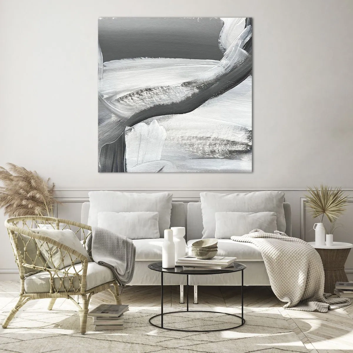 Quadro su vetro - Movimento deciso - 50x50 cm