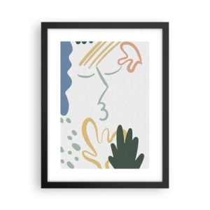 Poster in cornice nera - Il bacio dei fiori - 30x40 cm