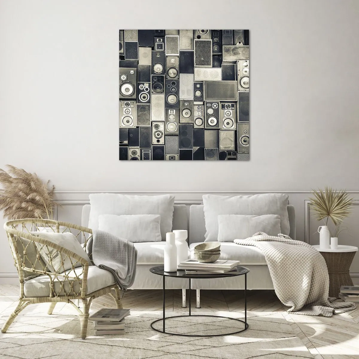 Quadro su vetro - Armonia di suoni - 30x30 cm