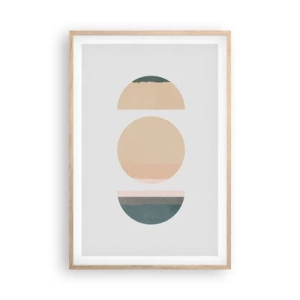 Poster in cornice rovere chiaro - Un cerchio dopo l'altro - 61x91 cm