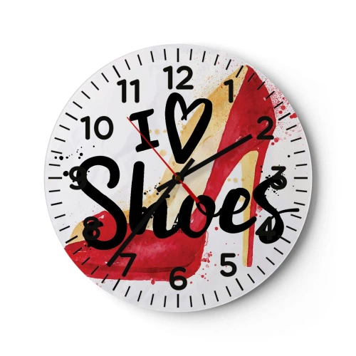 Orologio da parete - Orologio in Vetro - Gli amori sono tanti - 40x40 cm