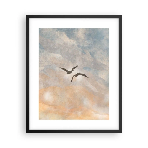 Poster in cornice nera - Danza nel cielo - 40x50 cm
