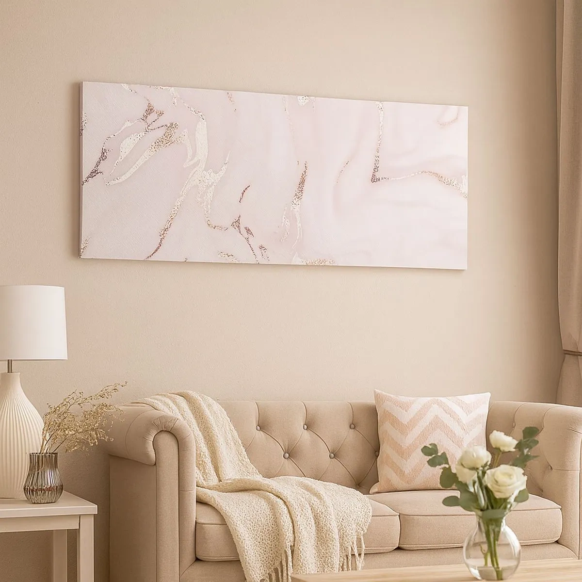 Quadro su tela - Stampe su Tela - Nella follia rosa - 100x40 cm