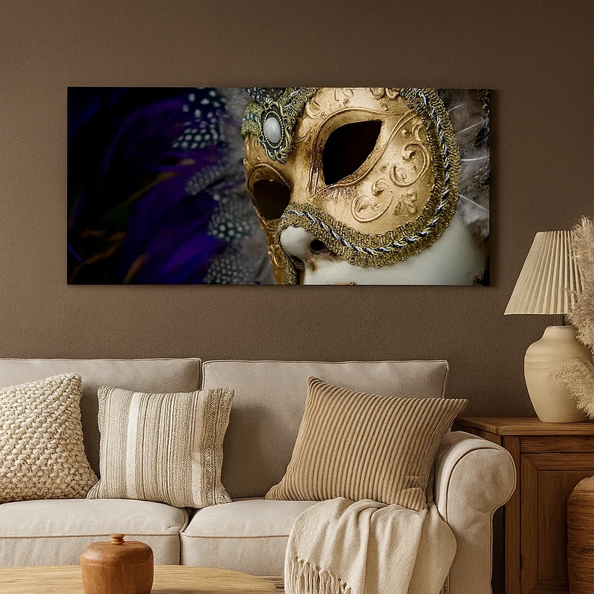 Quadro su tela - Stampe su Tela - Ritratto di Venezia in oro - 30x30 cm