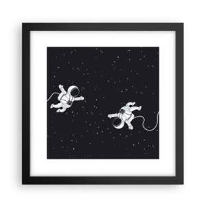 Poster in cornice nera - Danza cosmica - 30x30 cm