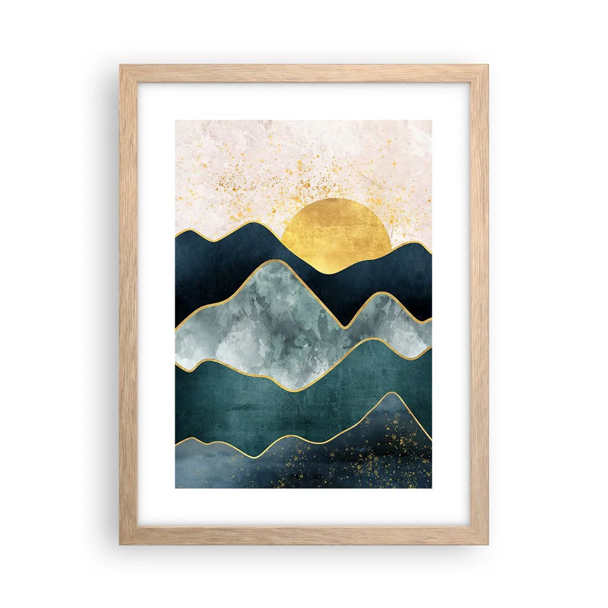 Poster in cornice rovere chiaro - Dopo sette monti - 30x40 cm