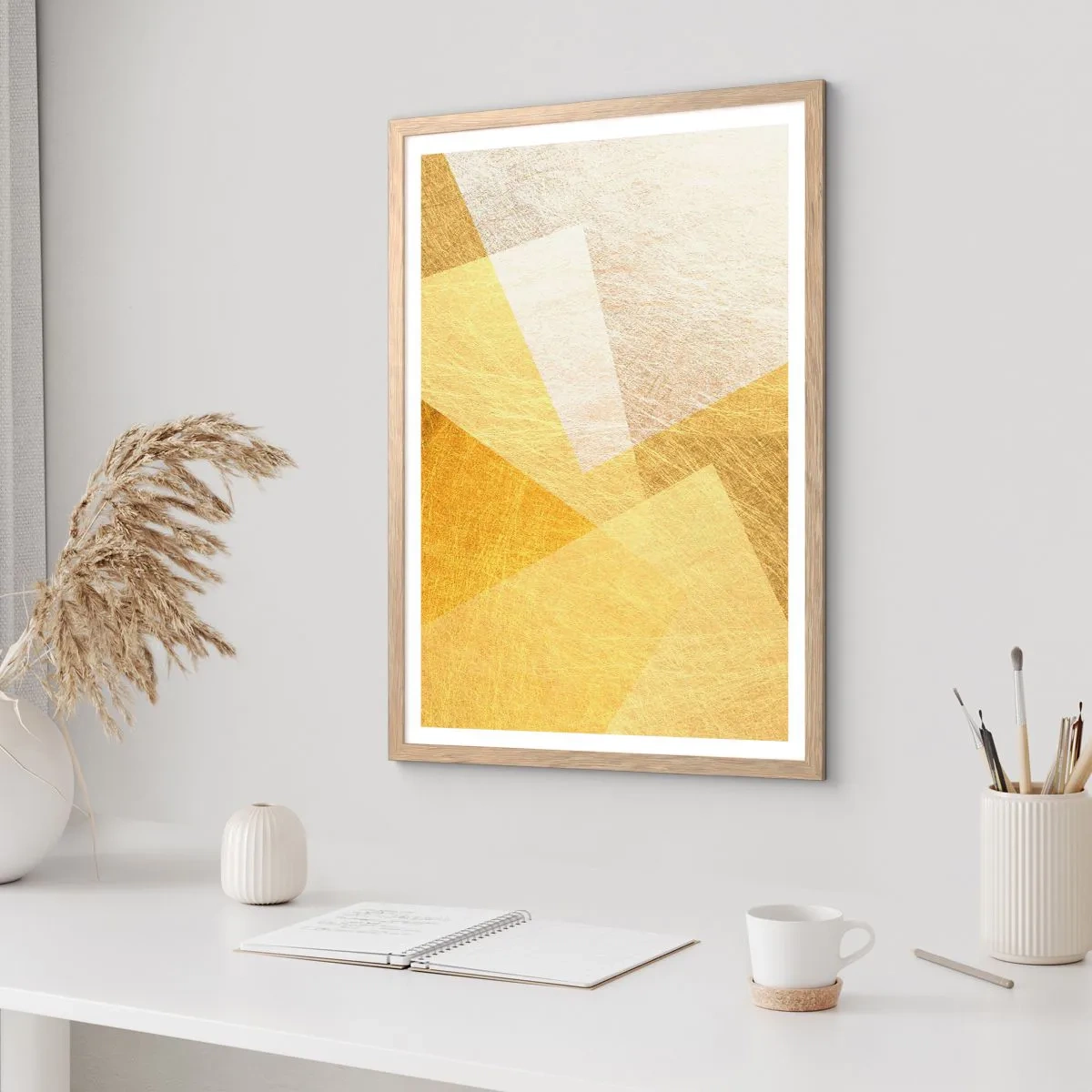Poster in cornice rovere chiaro - La pace della geometria - 70x100 cm