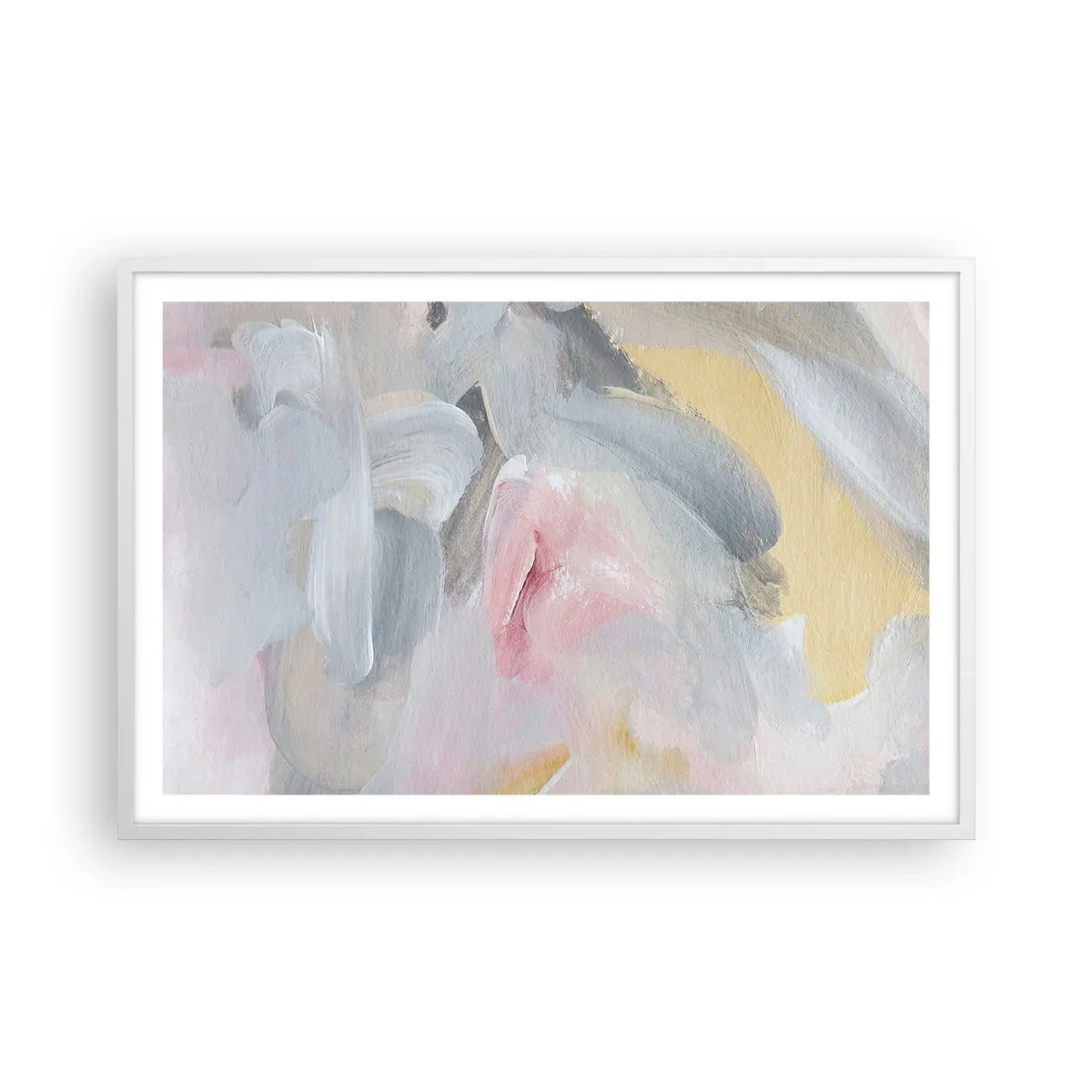 Poster in cornice bianca - Nel mondo pastello - 91x61 cm